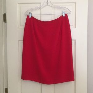 Woman's red skirt